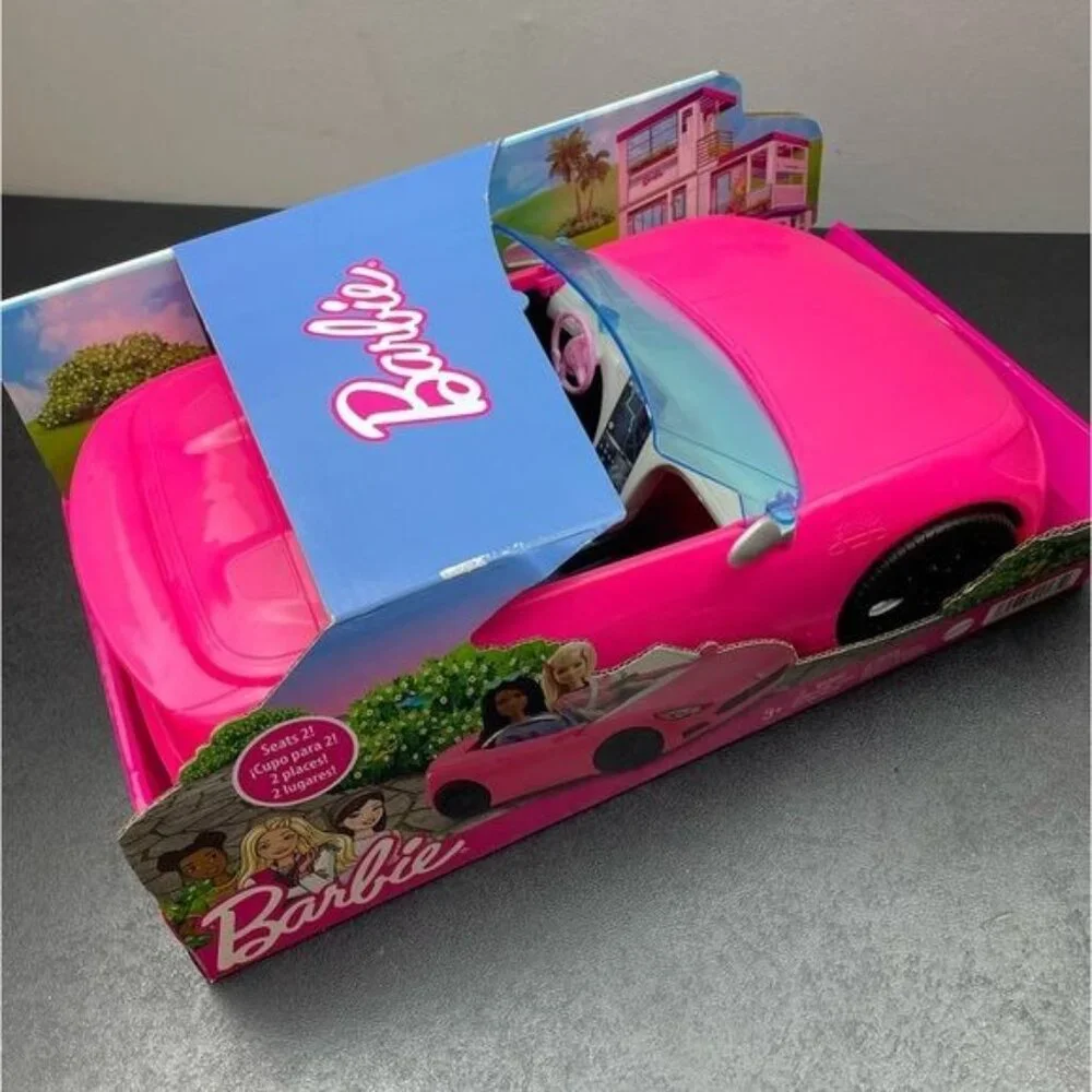 Barbie Pink Convertible 2 Seater vehicle With Rolling Wheels